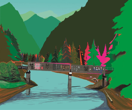 Artwork Bridge (T.D. Find Me) by Kim Dorland